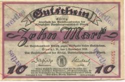 Oelsnitz - Amtshauptmannschaft - 1.11.1918 - 10 Mark 