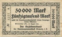 Oelsnitz - Amtshauptmannschaft - 15.8.1923 - 50000 Mark