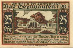 Oeynhausen (Bad) - Klütsch, W., Fürstenhof, Westkorso - -- - 25 Pfennig