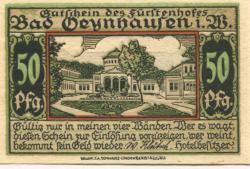 Oeynhausen (Bad) - Klütsch, W., Fürstenhof, Westkorso - -- - 50 Pfennig
