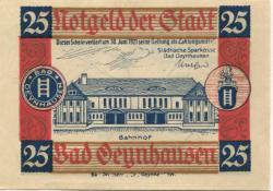 Oeynhausen (Bad) - Städtische Sparkasse - - 30.6.1921 - 25 Pfennig