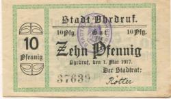 Ohrdruf - Stadt - 1.5.1917 - 10 Pfennig
