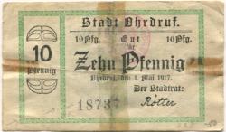 Ohrdruf - Stadt - 1.5.1917 - 10 Pfennig