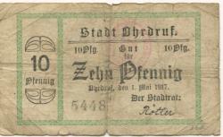 Ohrdruf - Stadt - 1.5.1917 - 10 Pfennig