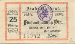 Ohrdruf - Stadt - 1.5.1917 - 25 Pfennig