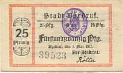 Ohrdruf - Stadt - 1.5.1917 - 25 Pfennig