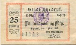 Ohrdruf - Stadt - 1.5.1917 - 25 Pfennig