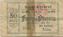 Ohrdruf - Stadt - 1.5.1917 - 50 Pfennig