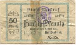 Ohrdruf - Stadt - 1.5.1917 - 50 Pfennig
