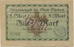 Ohrdruf - Stadt - 1.11.1918 - 5 Mark