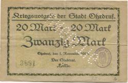 Ohrdruf - Stadt - 1.11.1918 - 20 Mark