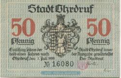 Ohrdruf - Stadt - 1.7.1919 - 50 Pfennig
