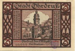 Ohrdruf - Stadt - 1.3.1921 - 25 Pfennig