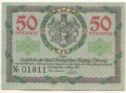 Ohrdruf - Stadt - 1.3.1921 - 50 Pfennig