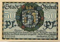 Ohrdruf - Stadt - 1.3.1921 - 50 Pfennig