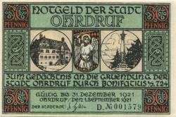 Ohrdruf - Stadt - 1.9.1921 - 31.12.1921 - 50 Pfennig