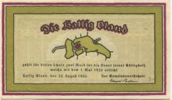Oland (Hallig) (heute: Langeneß) - Gemeinde - 22.8.1921 - 1.5.1922 - 2 Mark