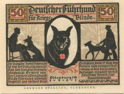 Oldenburg - Deutscher Verein für Sanitätshunde, Ritterstr. 2 - 1921 - 50 Pfennig