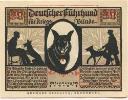 Oldenburg - Deutscher Verein für Sanitätshunde, Ritterstr. 2 - 1921 - 50 Pfennig