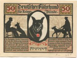 Oldenburg - Deutscher Verein für Sanitätshunde, Ritterstr. 2 - 1921 - 50 Pfennig