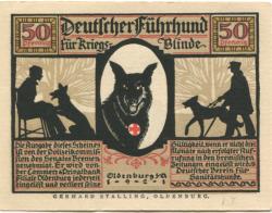 Oldenburg - Deutscher Verein für Sanitätshunde, Ritterstr. 2 - 1921 - 50 Pfennig