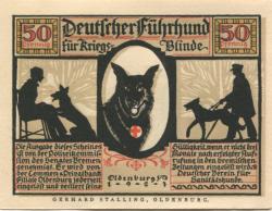 Oldenburg - Deutscher Verein für Sanitätshunde, Ritterstr. 2 - 1921 - 50 Pfennig