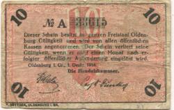 Oldenburg - Handelskammer, Moslestr. 4 - 1.12.1918 - 10 Pfennig