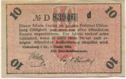 Oldenburg - Handelskammer, Moslestr. 4 - 1.12.1918 - 10 Pfennig 