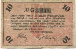 Oldenburg - Handelskammer, Moslestr. 4 - 1.12.1918 - 10 Pfennig