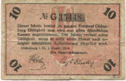 Oldenburg - Handelskammer, Moslestr. 4 - 1.12.1918 - 10 Pfennig 