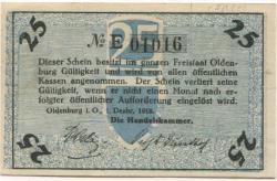 Oldenburg - Handelskammer, Moslestr. 4 - 1.12.1918 - 25 Pfennig 