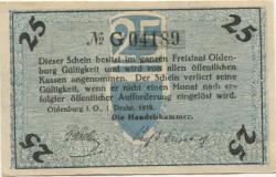 Oldenburg - Handelskammer, Moslestr. 4 - 1.12.1918 - 25 Pfennig