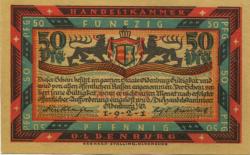 Oldenburg - Handelskammer, Moslestr. 4 - 1921 - 50 Pfennig