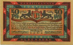 Oldenburg - Handelskammer, Moslestr. 4 - 1921 - 50 Pfennig 