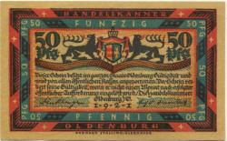 Oldenburg - Handelskammer, Moslestr. 4 - 1921 - 50 Pfennig