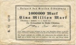 Oldenburg - Kreis - 14.8.1923 - 1 Million Mark
