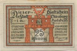 Oldenburg - Stadt - - 1.1.1922 - 25 Pfennig