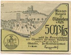 Oldisleben - Gemeinde - 5.8.1921 - 50 Pfennig