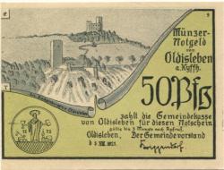 Oldisleben - Gemeinde - 5.8.1921 - 50 Pfennig