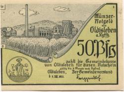 Oldisleben - Gemeinde - 5.8.1921 - 50 Pfennig