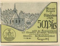 Oldisleben - Gemeinde - 5.8.1921 - 50 Pfennig