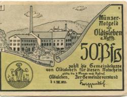 Oldisleben - Gemeinde - 5.8.1921 - 50 Pfennig