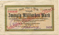 Olpe - Kreis - 26.10.1923 - 20 Milliarden Mark