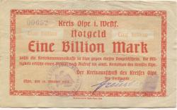 Olpe - Kreis - 26.10.1923 - 1 Billion Mark