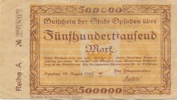 Opladen (heute: Leverkusen) - Stadt - 15.8.1923 - 500000 Mark