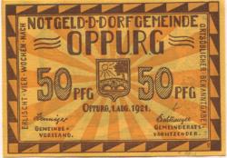 Oppurg - Gemeinde - 1.8.1921 - 50 Pfennig