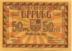Oppurg - Gemeinde - 1.8.1921 - 50 Pfennig