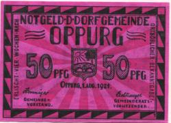 Oppurg - Gemeinde - 1.8.1921 - 50 Pfennig