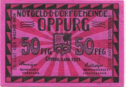 Oppurg - Gemeinde - 1.8.1921 - 50 Pfennig