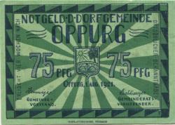 Oppurg - Gemeinde - 1.8.1921 - 75 Pfennig